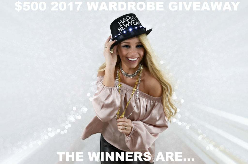 $500 2017 Wardrobe Giveaway Winners