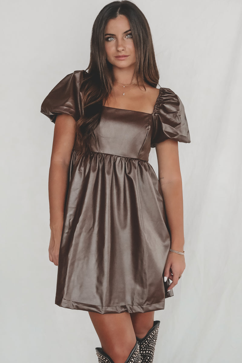 She So Good Leather Babydoll Dress Amazing Lace