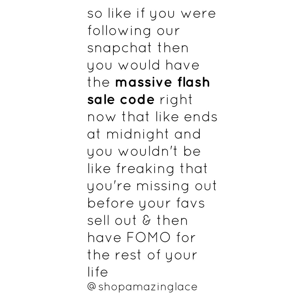 FLASH SALE - Amazing Lace
