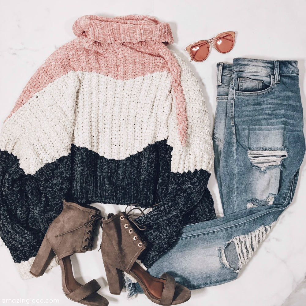 CHENILLE SWEATER OUTFIT