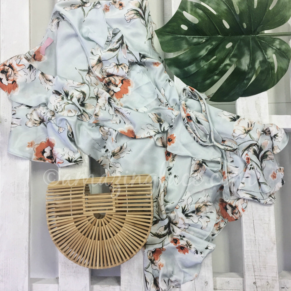 FLORAL RUFFLE DRESS OUTFIT