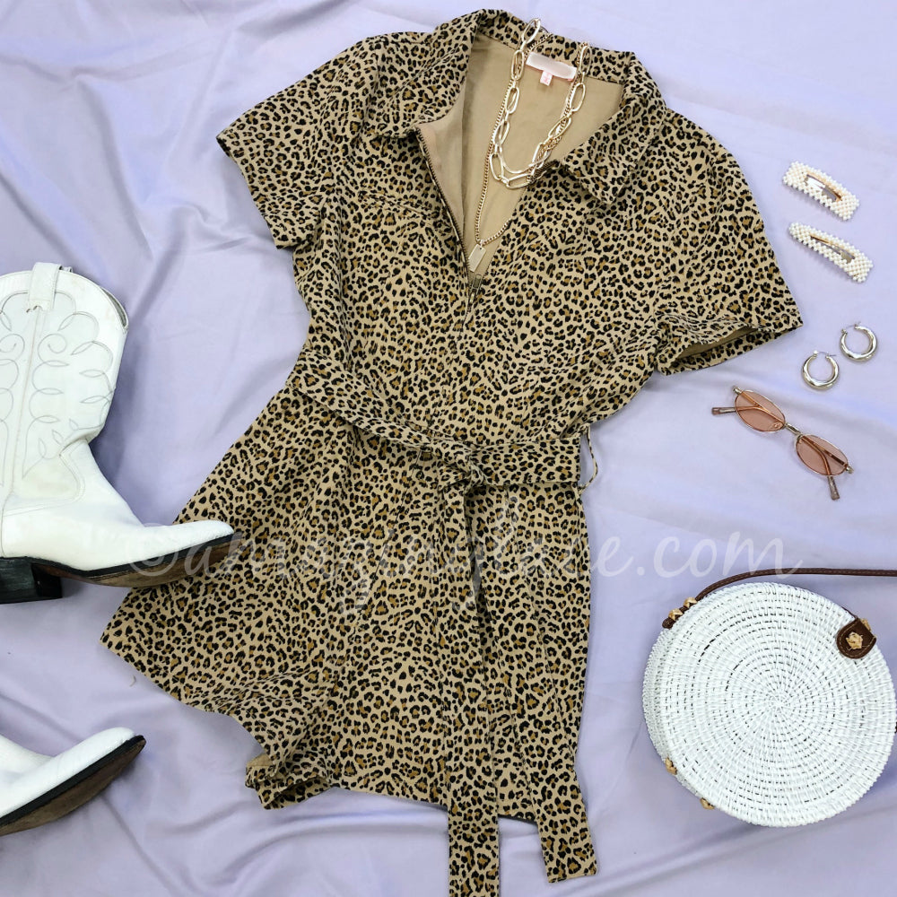 LEOPARD ROMPER AND VINTAGE BOOTS OUTFIT