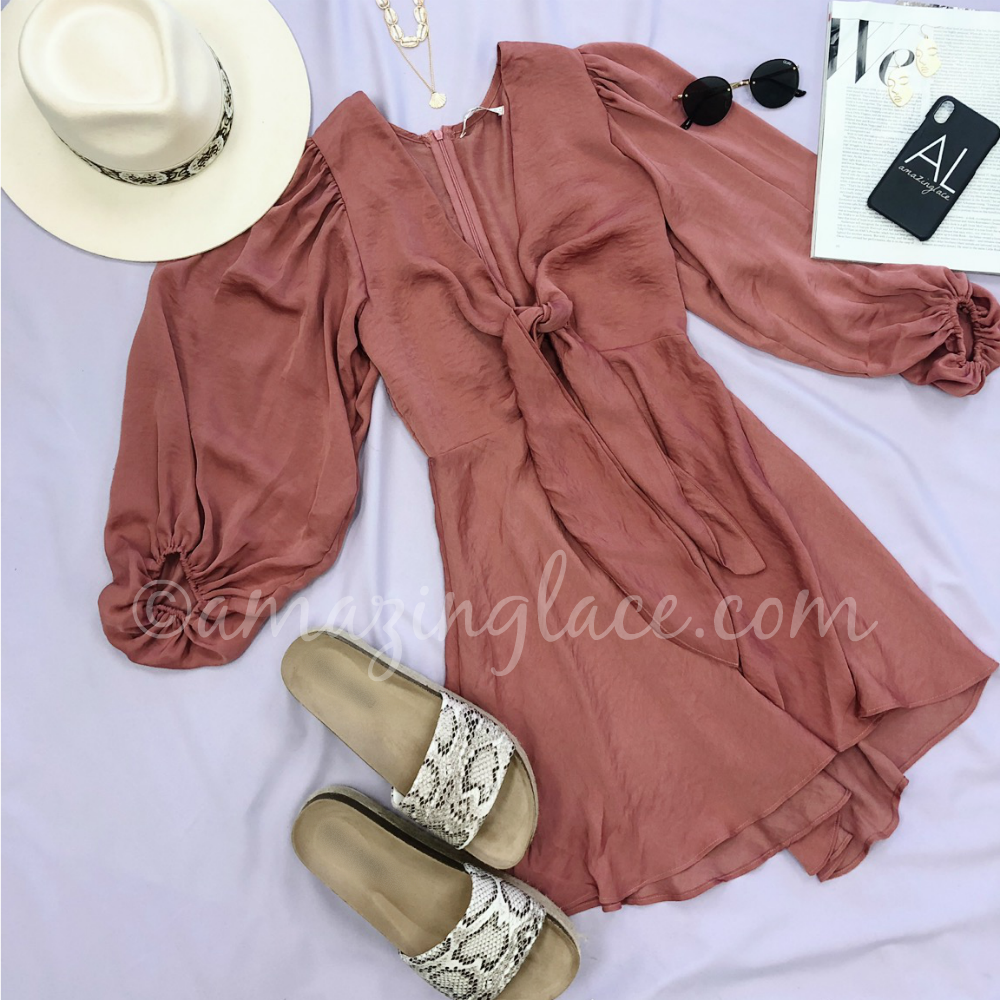 ROSE DRESS AND SNAKE SLIDES OUTFIT