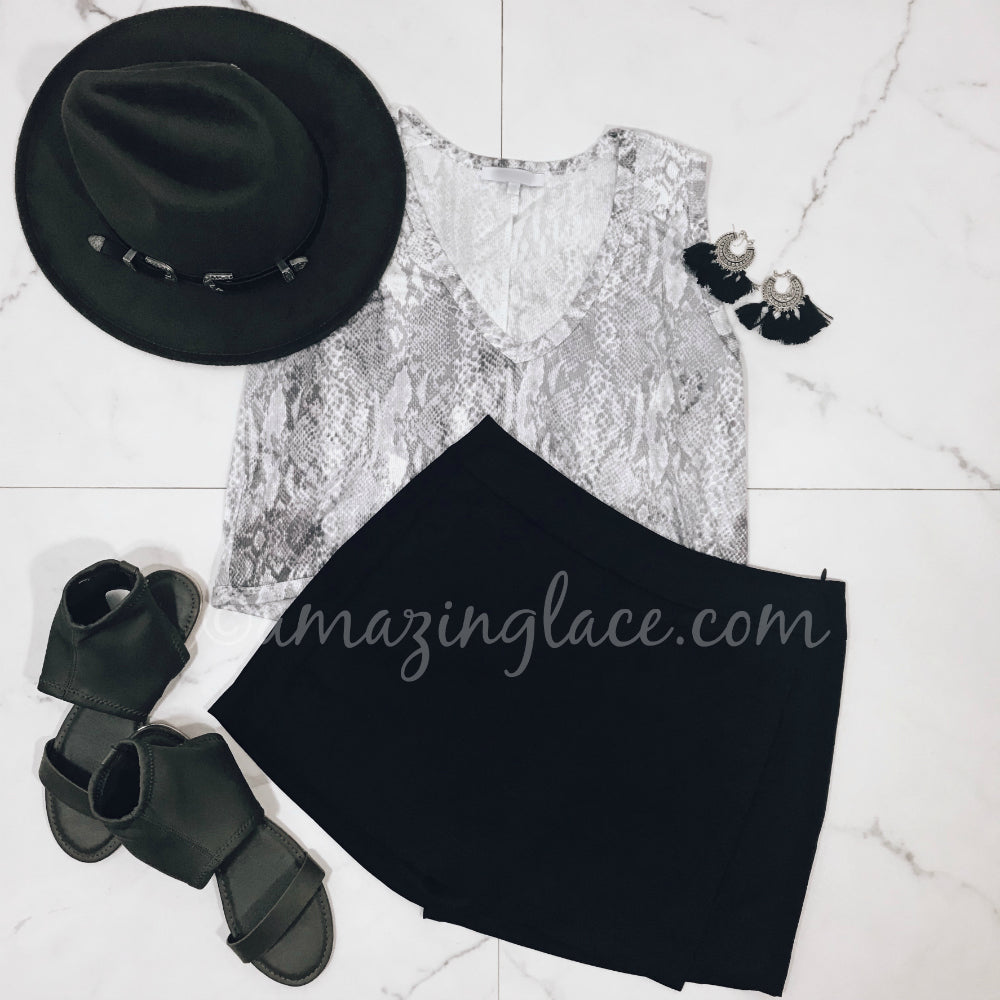 SNAKE CROP TOP AND SKORT OUTFIT