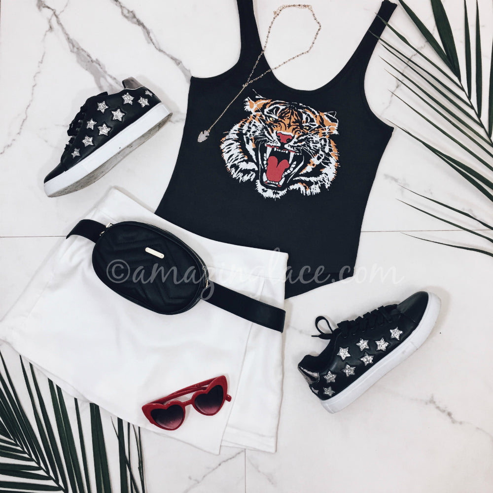 CHASER TIGER BODYSUIT AND SKORT OUTFIT