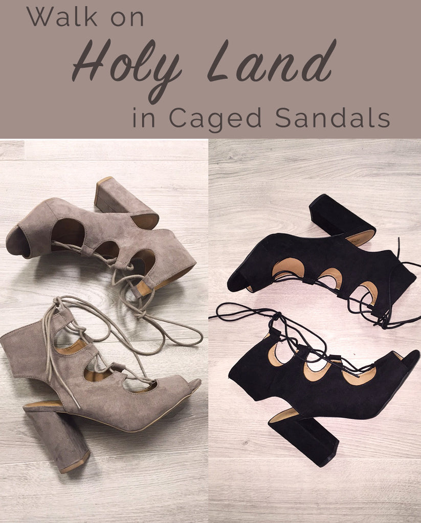 Walk On Holy Land In Caged Sandals