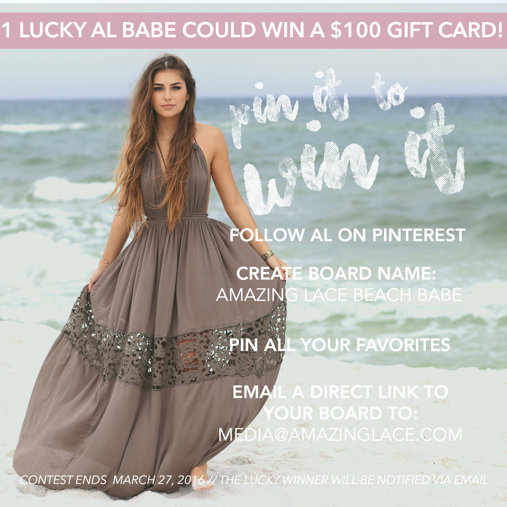 Amazing Lace Beach Babe Pin It To Win It Contest || March 2016