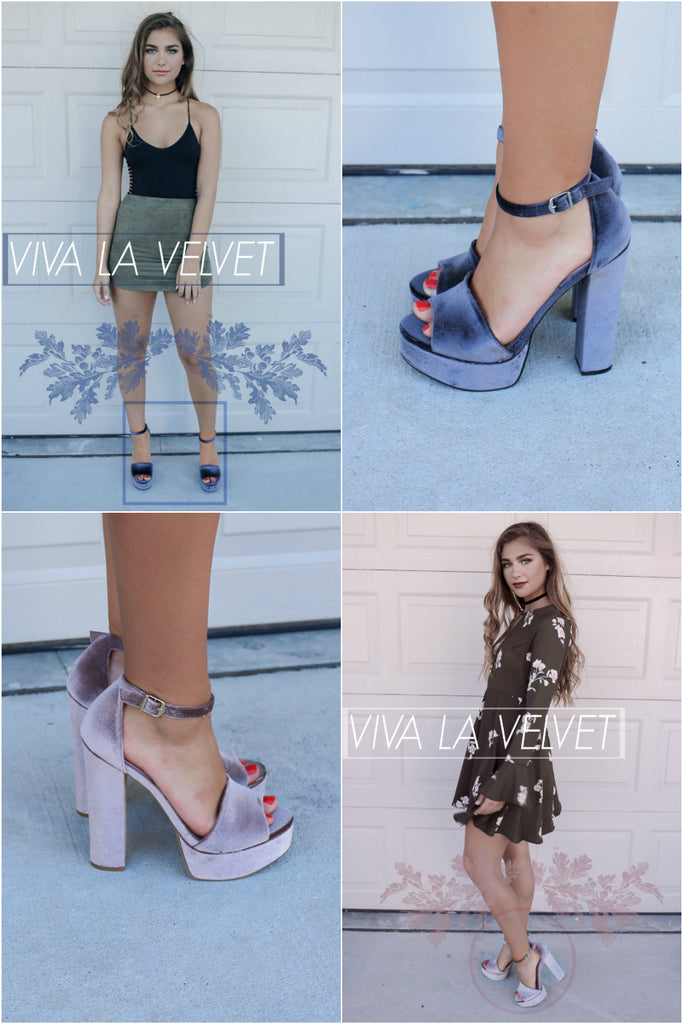 CHINESE LAUNDRY Ace Rich Velvet Platform Heels