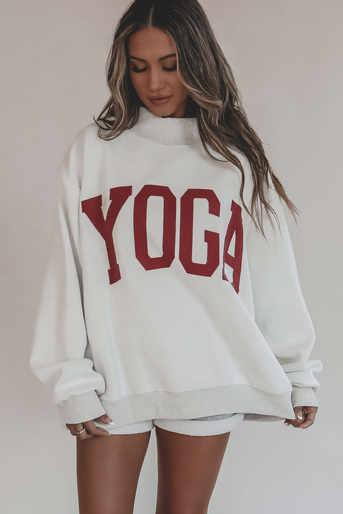 Yoga pullover mock neck sweatshirt 