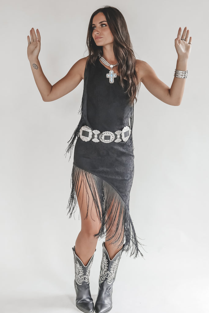 Rodeo fringe western dress 