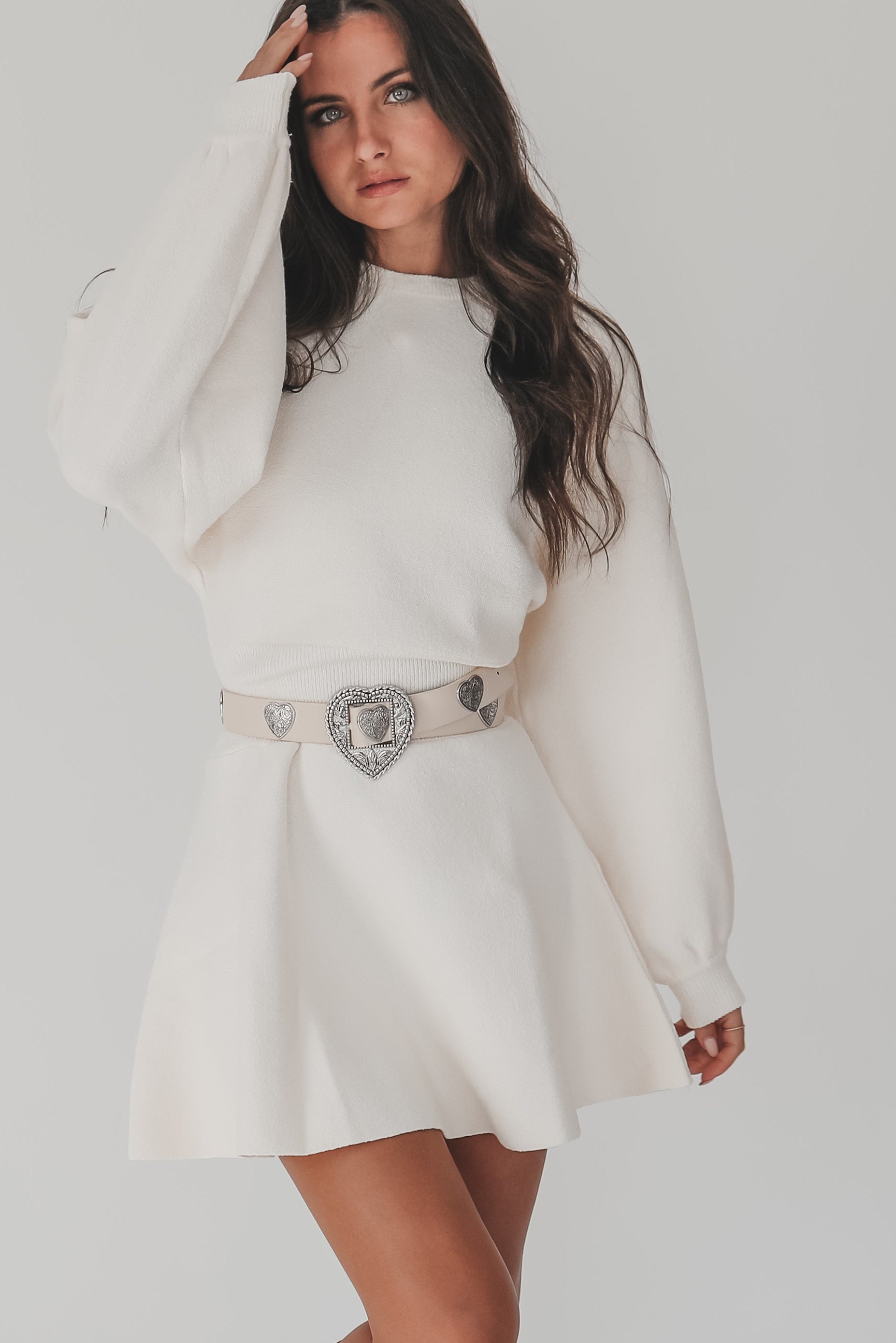 Sweet On Me Babydoll Long Sleeve Sweater Dress