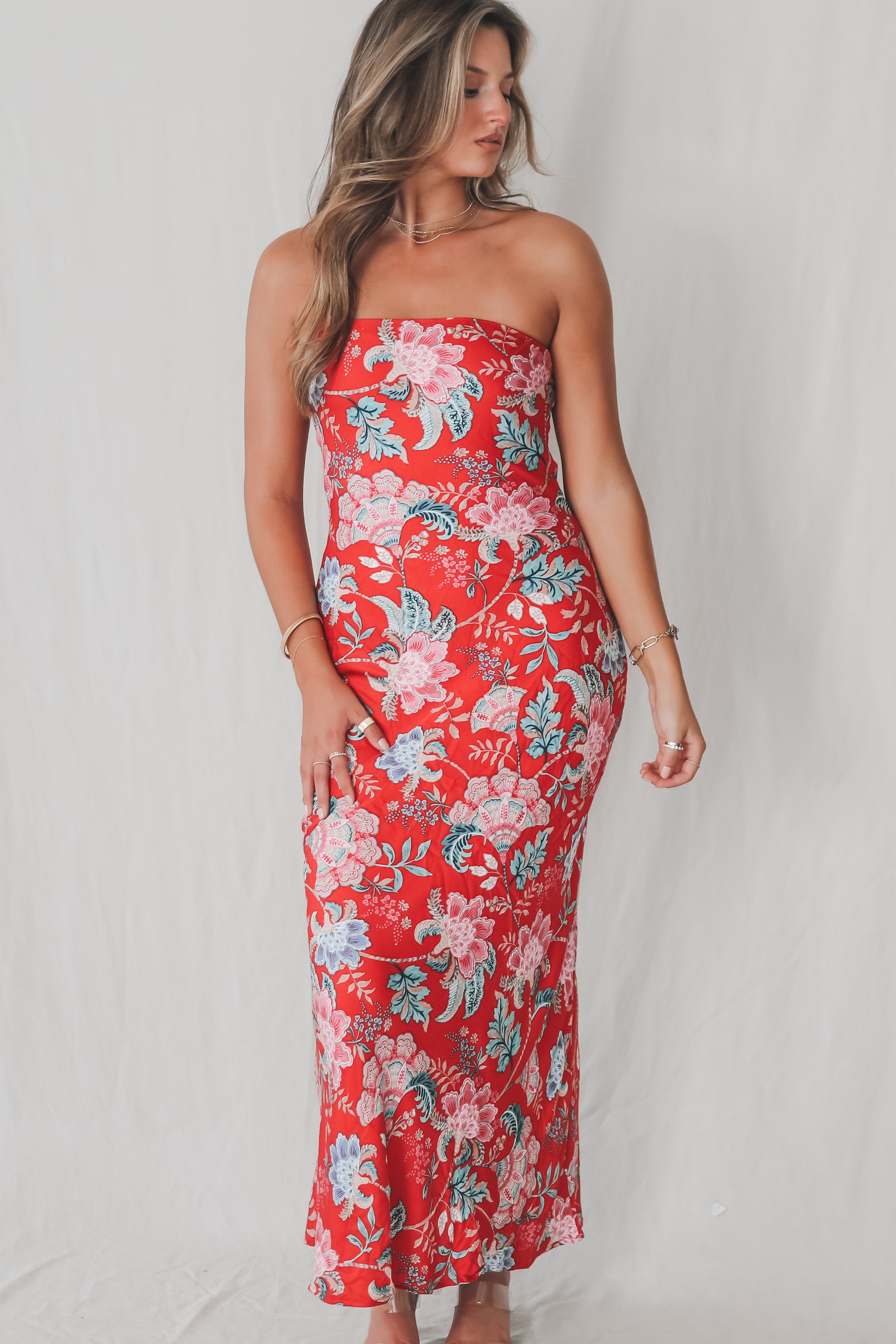 DEAL A Sweet Evening Floral Strapless Maxi Amazing Lace DEAL A Sweet Evening Floral Strapless Maxi Amazing Lace