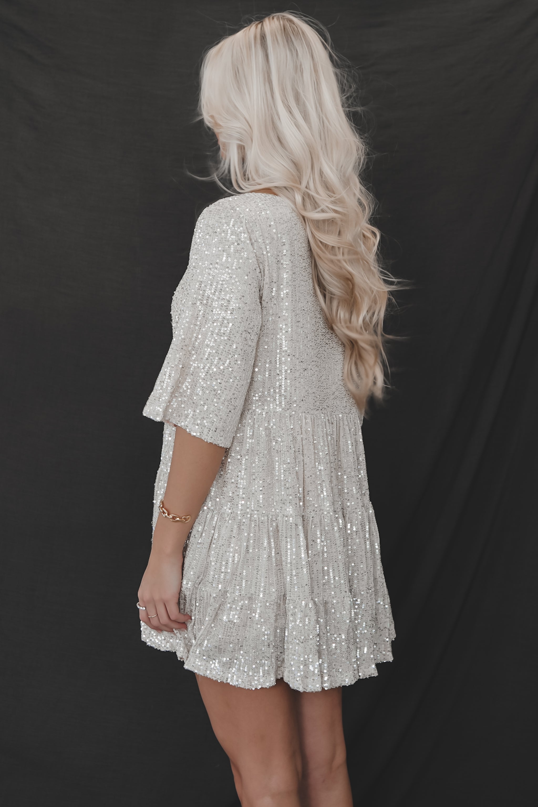 chinese dress ladies Amazing Lace Sequin Babydoll Mini Dress Sparkly Party Concert Outfit  (XX-Large, Champagne) : Amazon.ca: Clothing, Shoes & Accessories