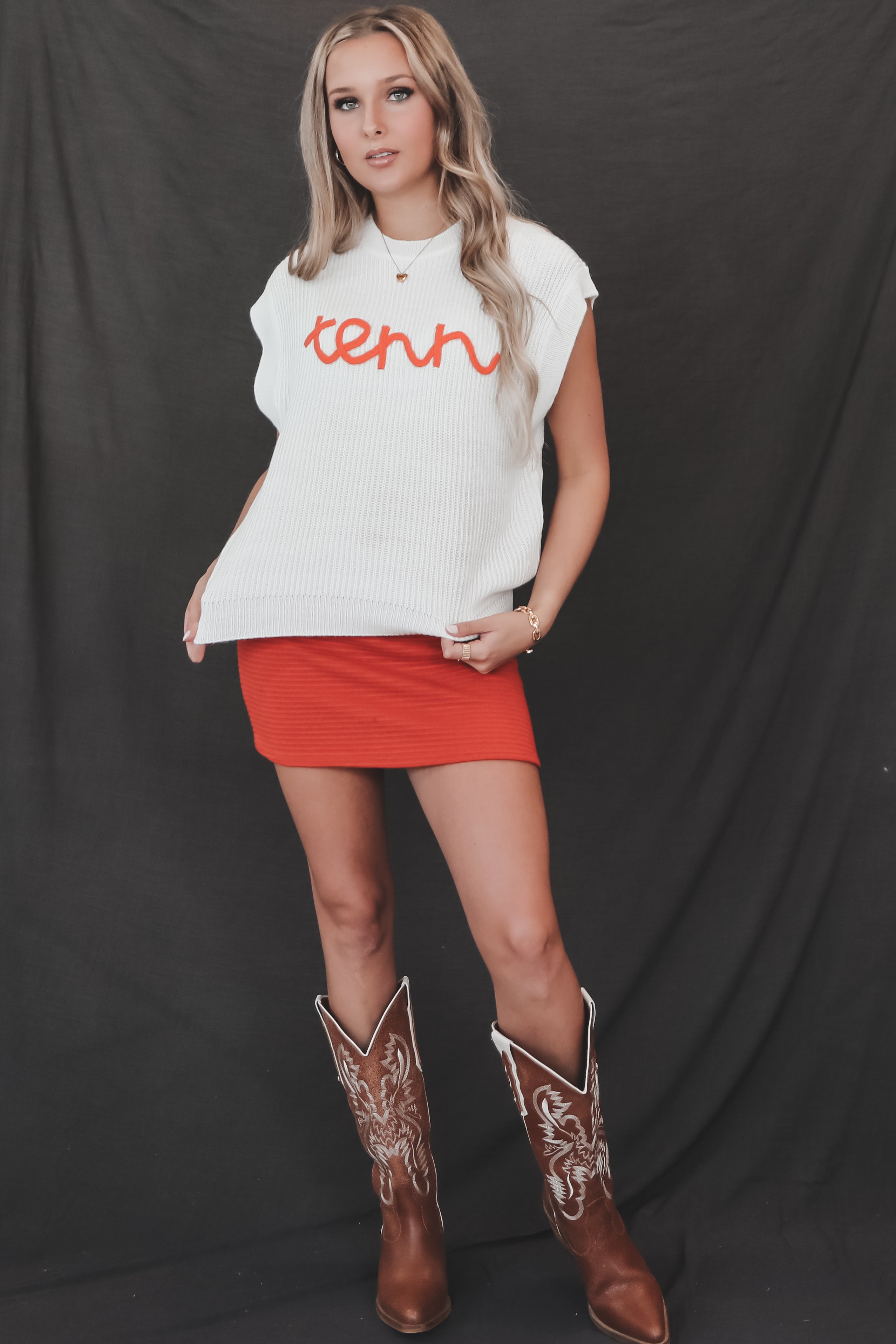 Tennesse Vols Sleeveless Sweater Top Amazing Lace