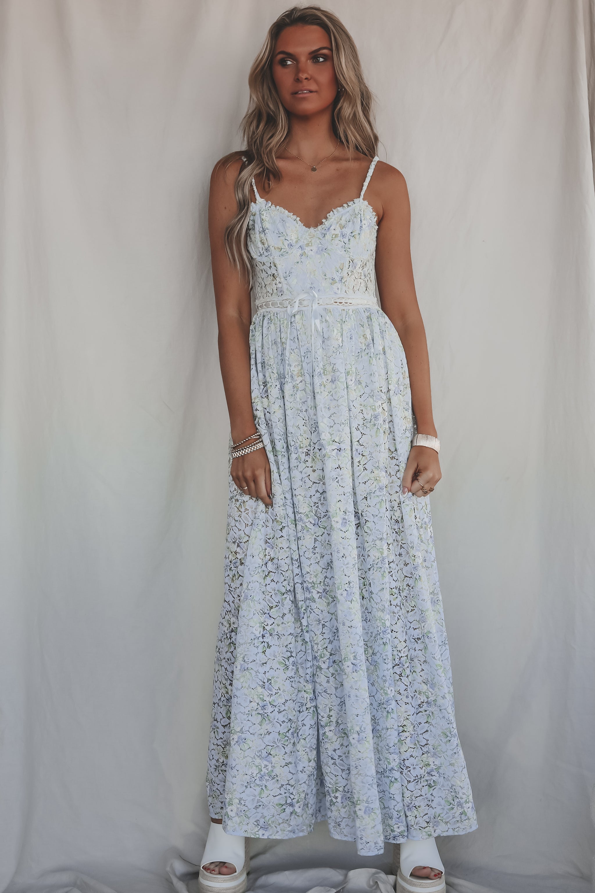 DEAL FOR LOVE & LEMONS DRESS Cecelia Lace Maxi Dress