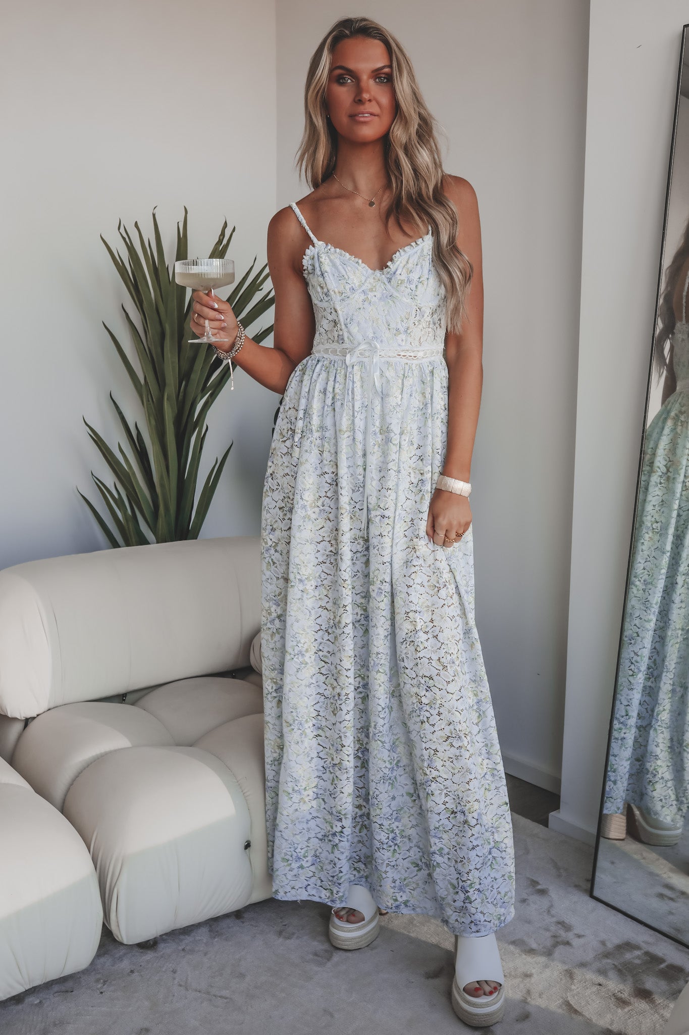 FOR LOVE LEMONS DRESS Cecelia Lace Maxi Dress