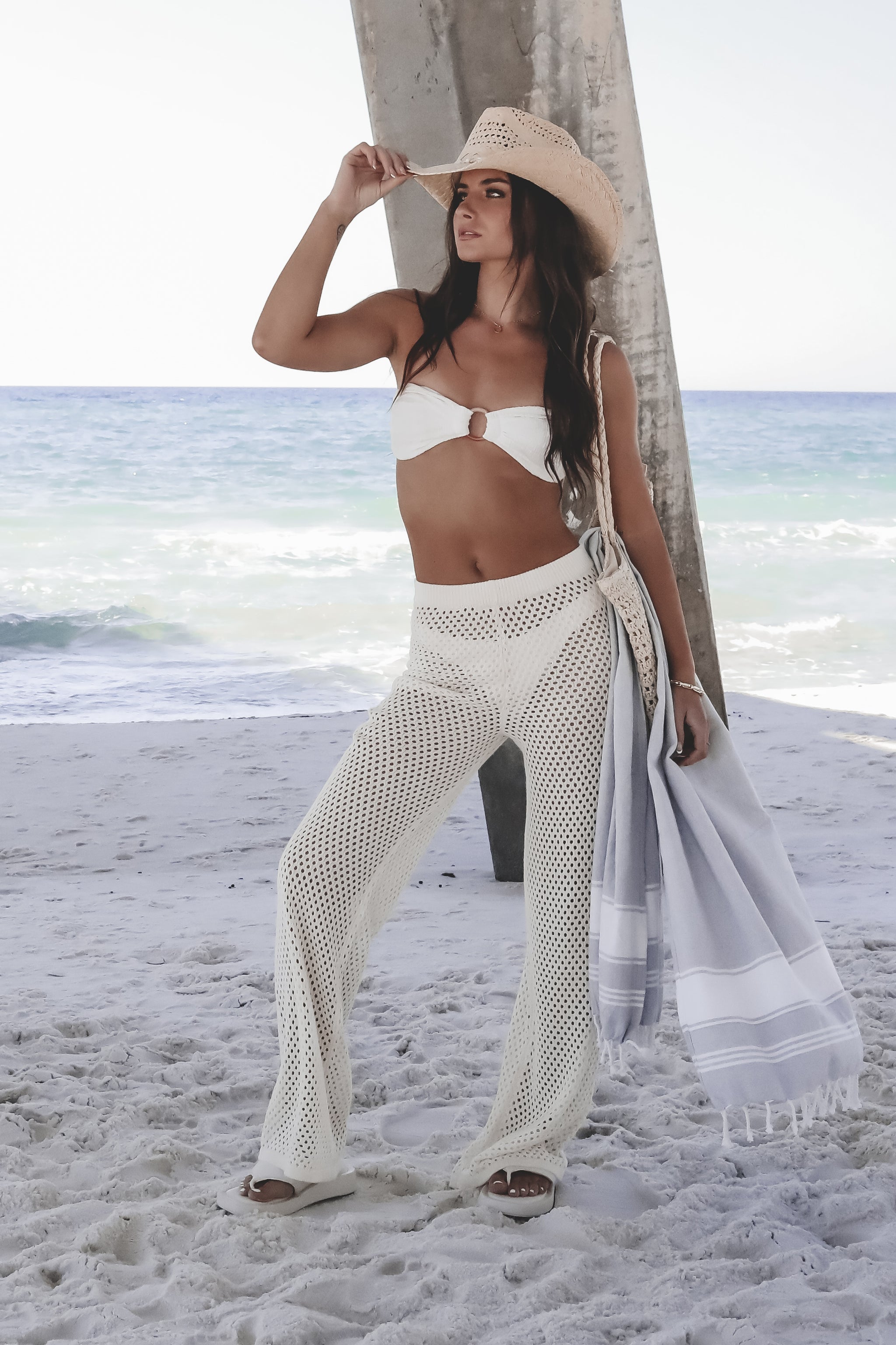 【美品】Acka. lace layered knit swimwear DEAL Best Of The Beach Knit Swim Cover Up Pants – Amazing Lace