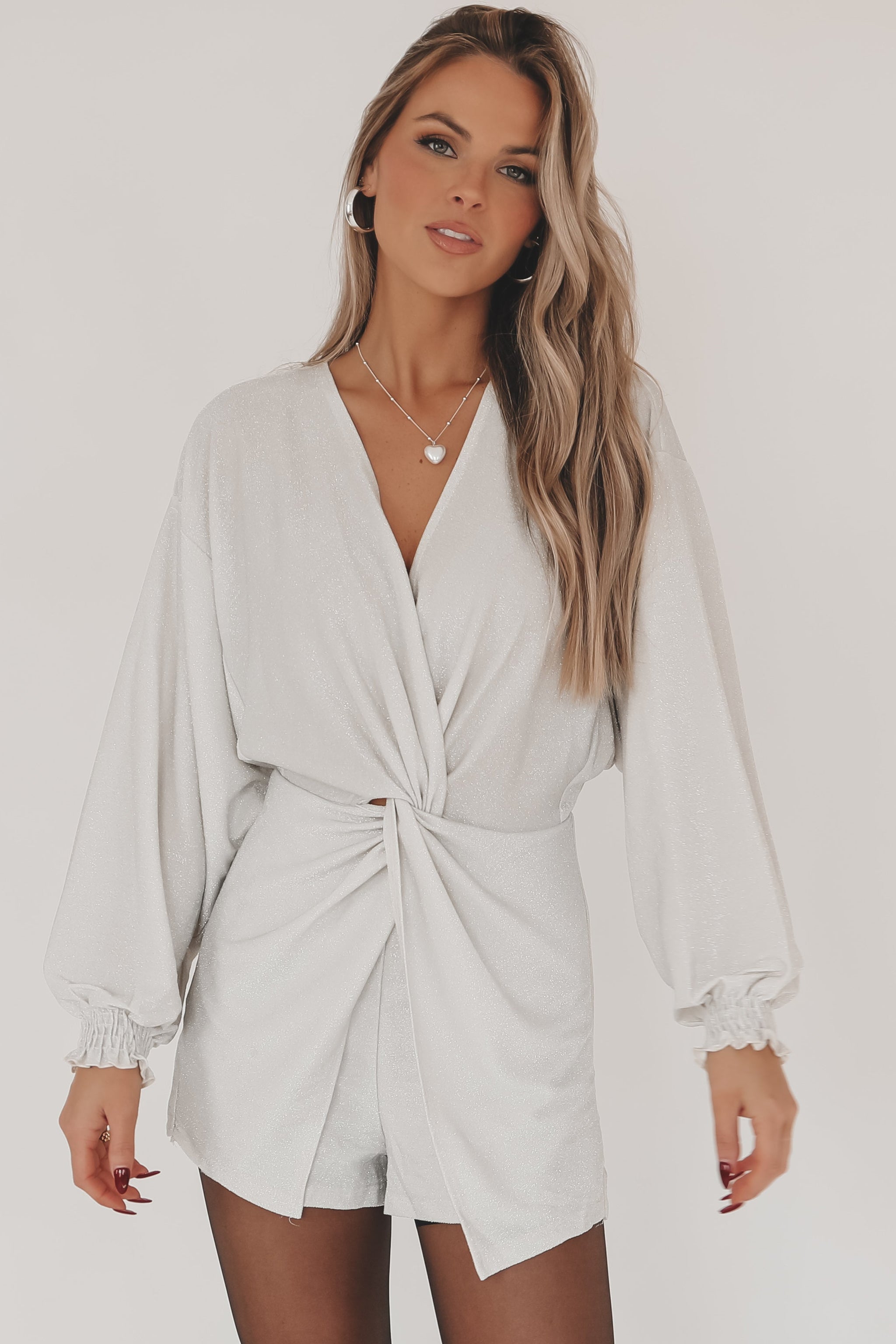 White party romper cheap