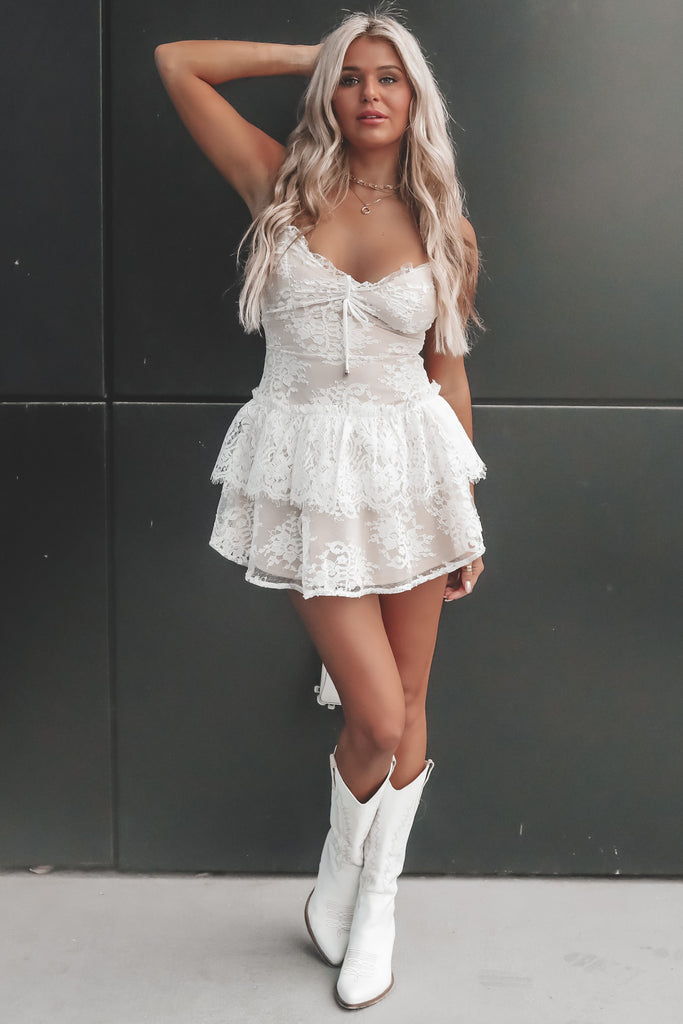 Make A Wish White Lace Mini Dress Amazing Lace