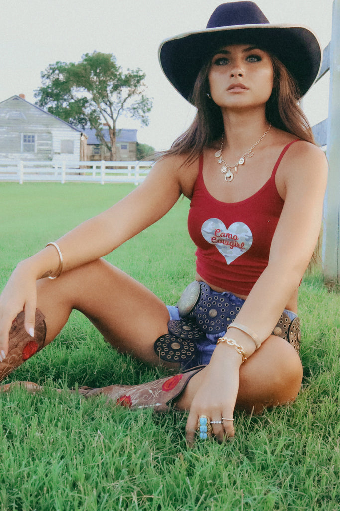 Camo Cowgirl Tank Shirt