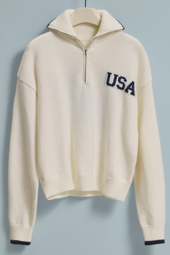 Classic All American Quarter-Zip Sweater – Amazing Lace
