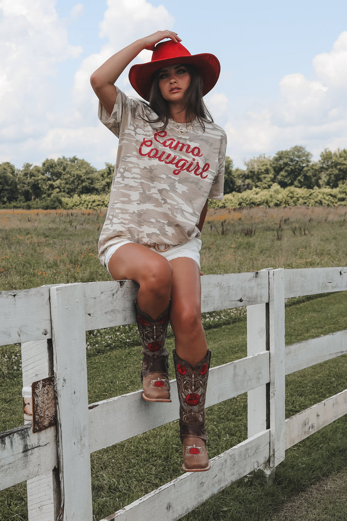 Camo Cowgirl t-shirt 