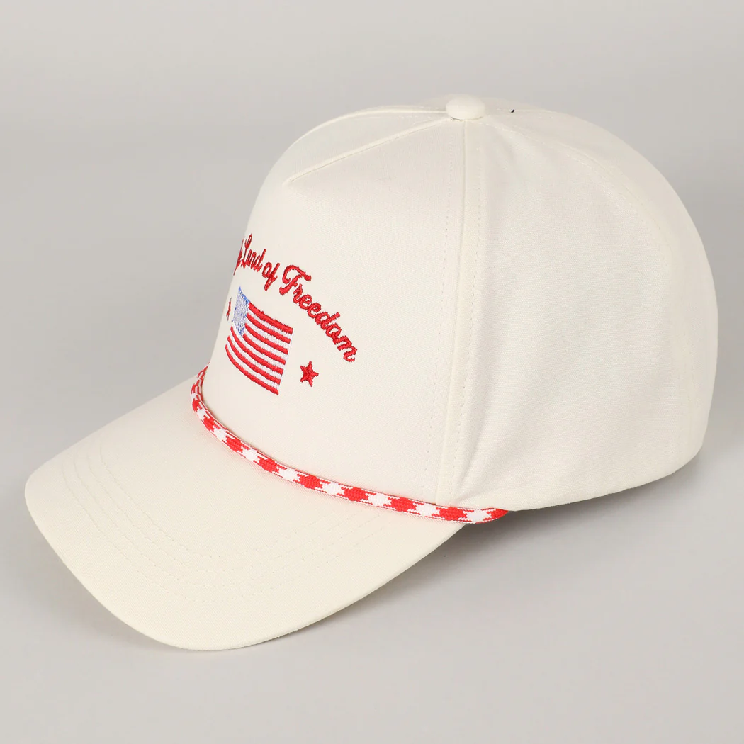 The Land Of Freedom American Flag Trucker Hat – Amazing Lace