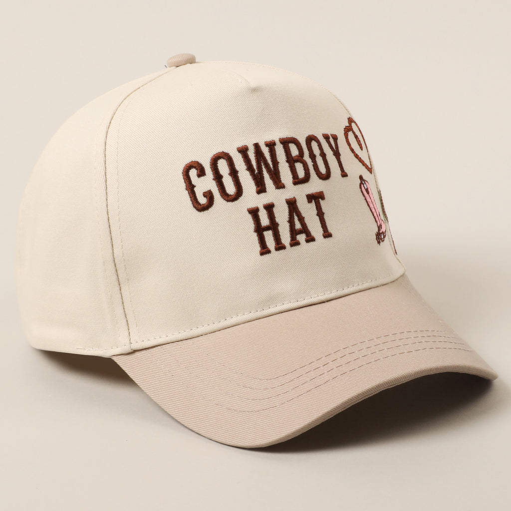Embroidered cowboy hat trucker hat 