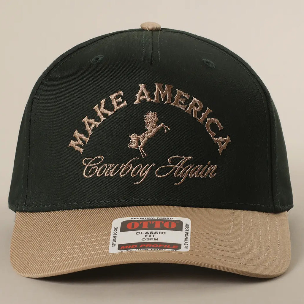 Make America Cowboy Again Embroidered Trucker Hat 