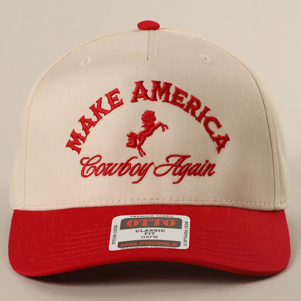 Make America Cowboy Again Embroidered Trucker Hat 