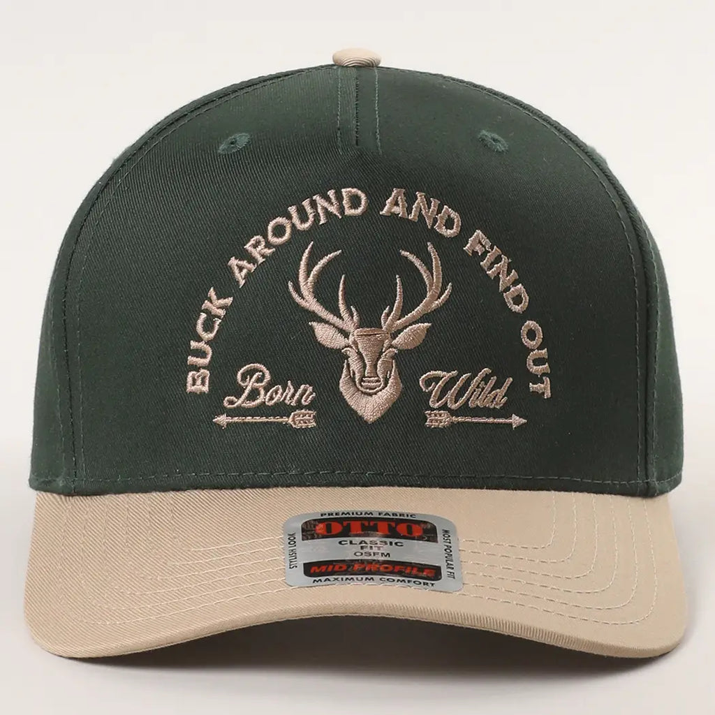 Buck around and find out embroidered Western country girl trucker hat 