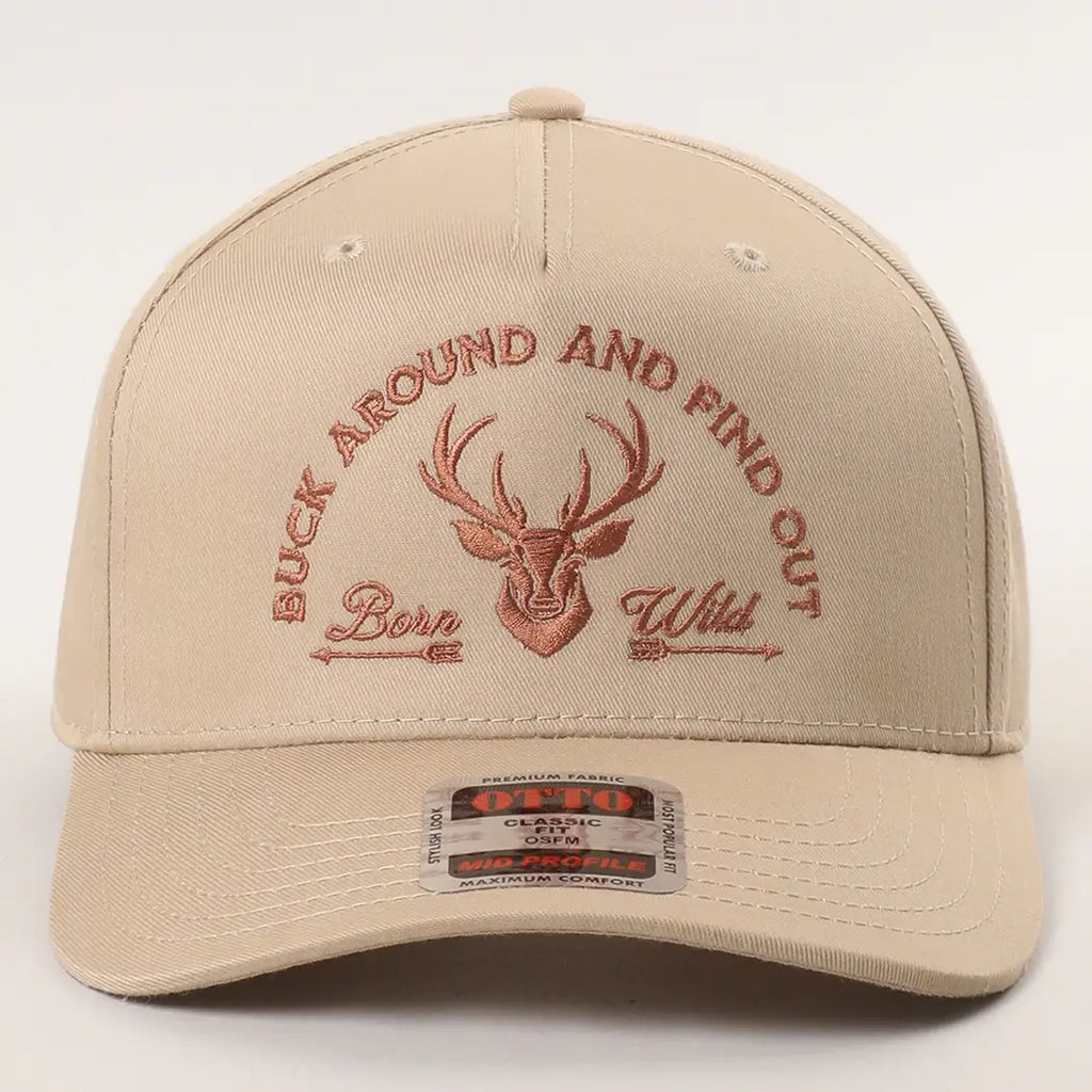 Buck Around And find out embroidered trucker hat 