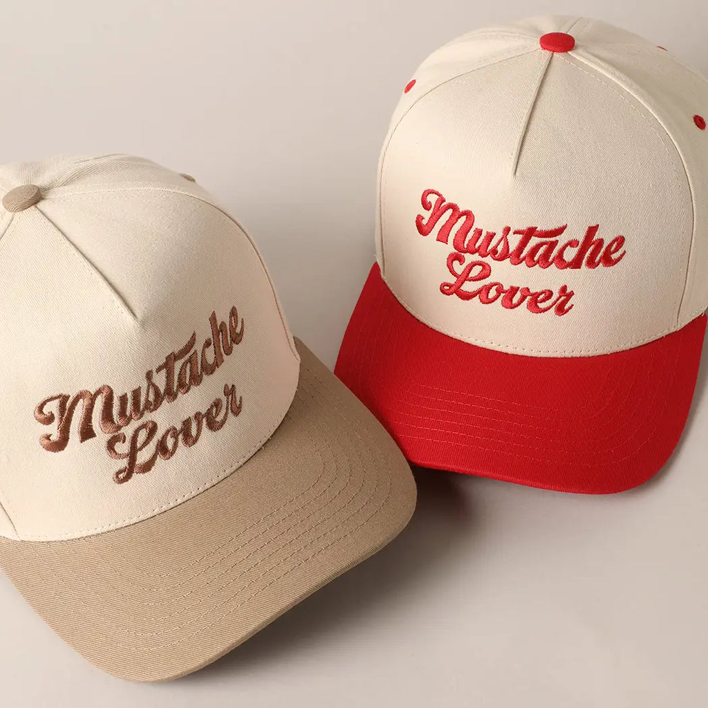 Mustache Lover embroidered trucker hat 