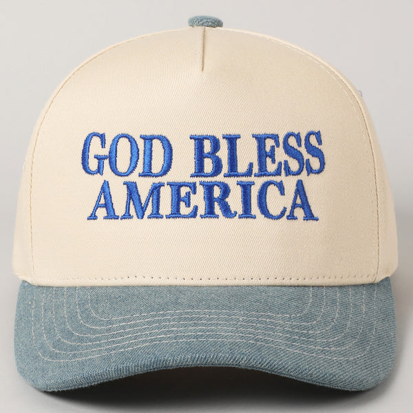 God Bless America Embroidered SnapBack Hat – Amazing Lace