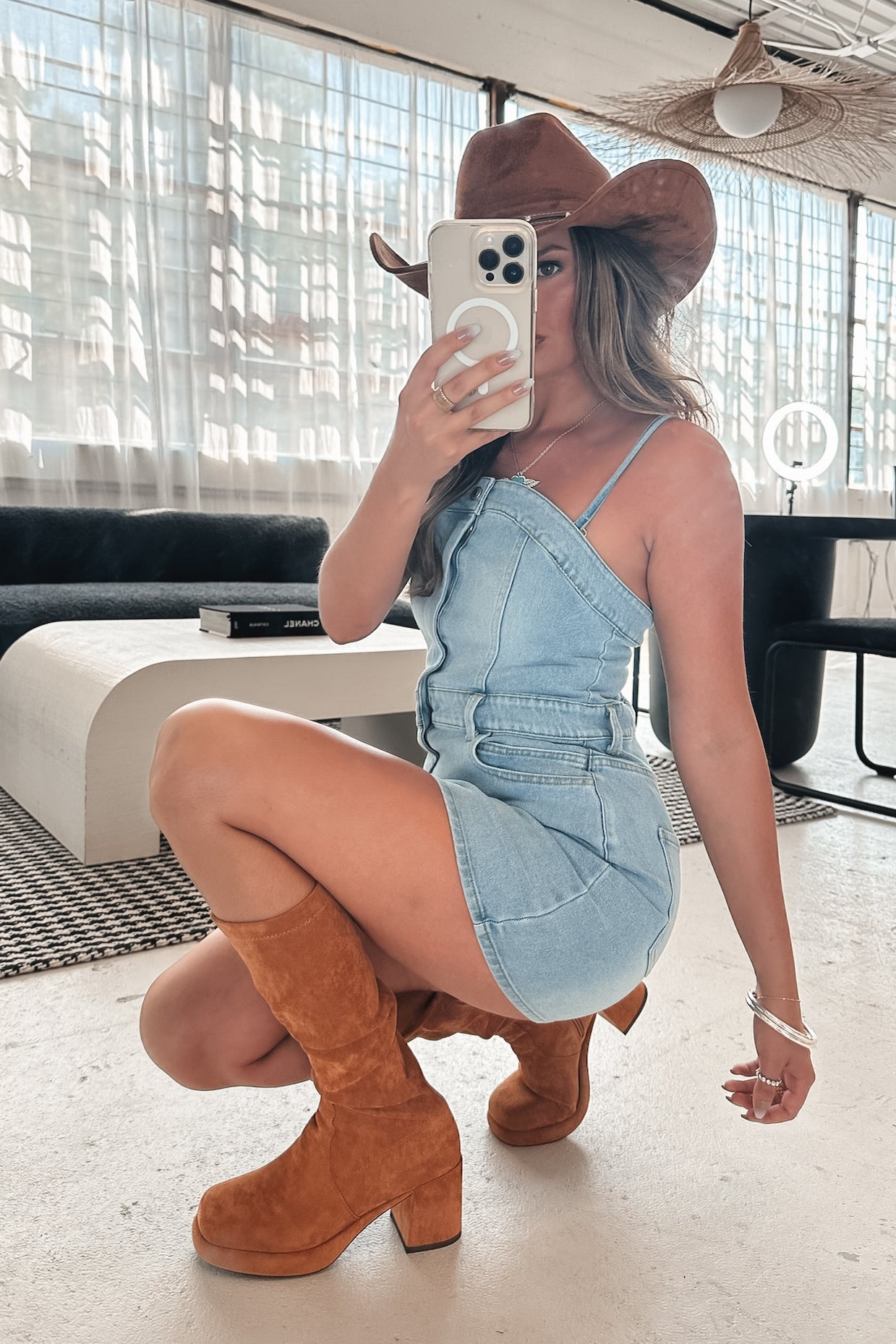 Dress Me Up Denim Mini Dress – Amazing Lace