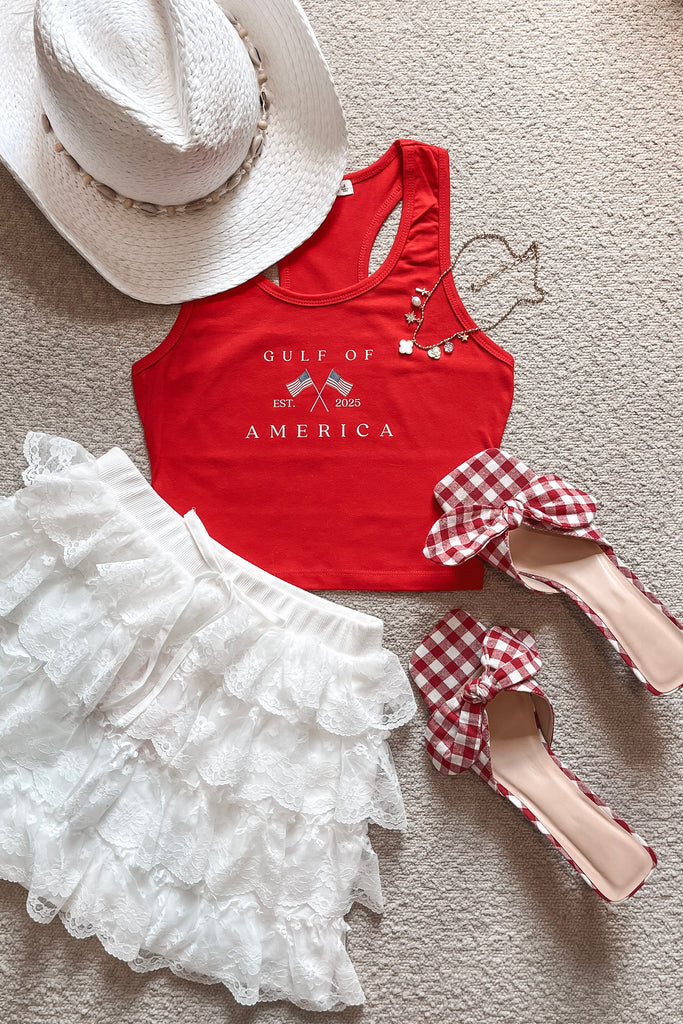 the gulf of america shirt tank top crop tom womens red patriotic shirt