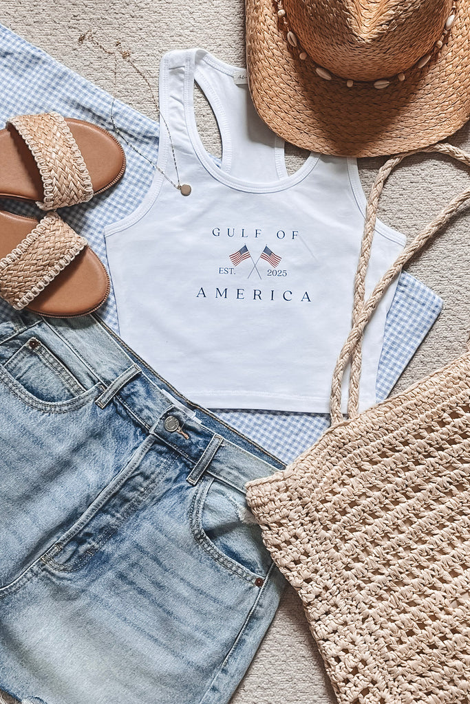 the gulf of america shirt womens tank top patriotic crop tops