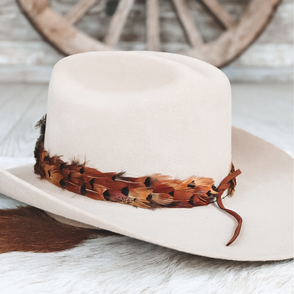 Genuine feather Cowgirl hat accessories 