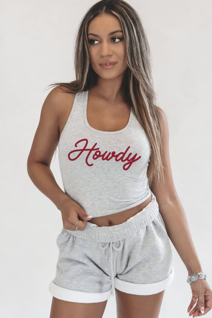 Cute MSU howdy tank top 