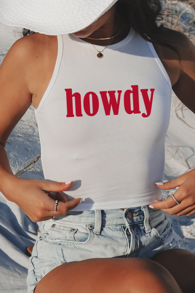 Womens howdy tank top 