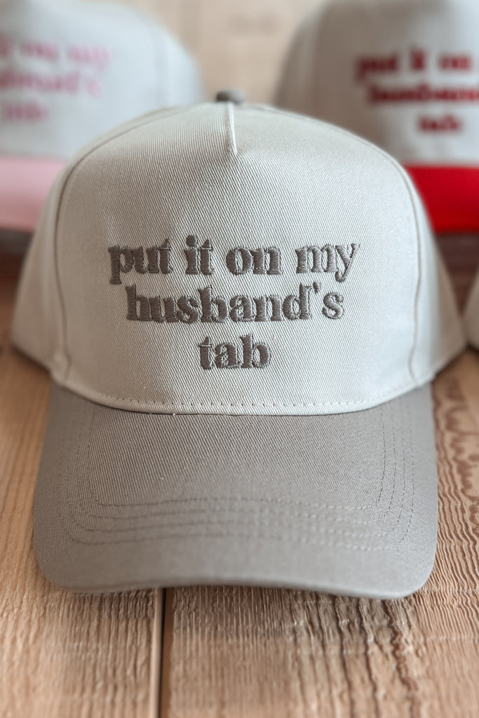 put it on my husband's tab trucker hat