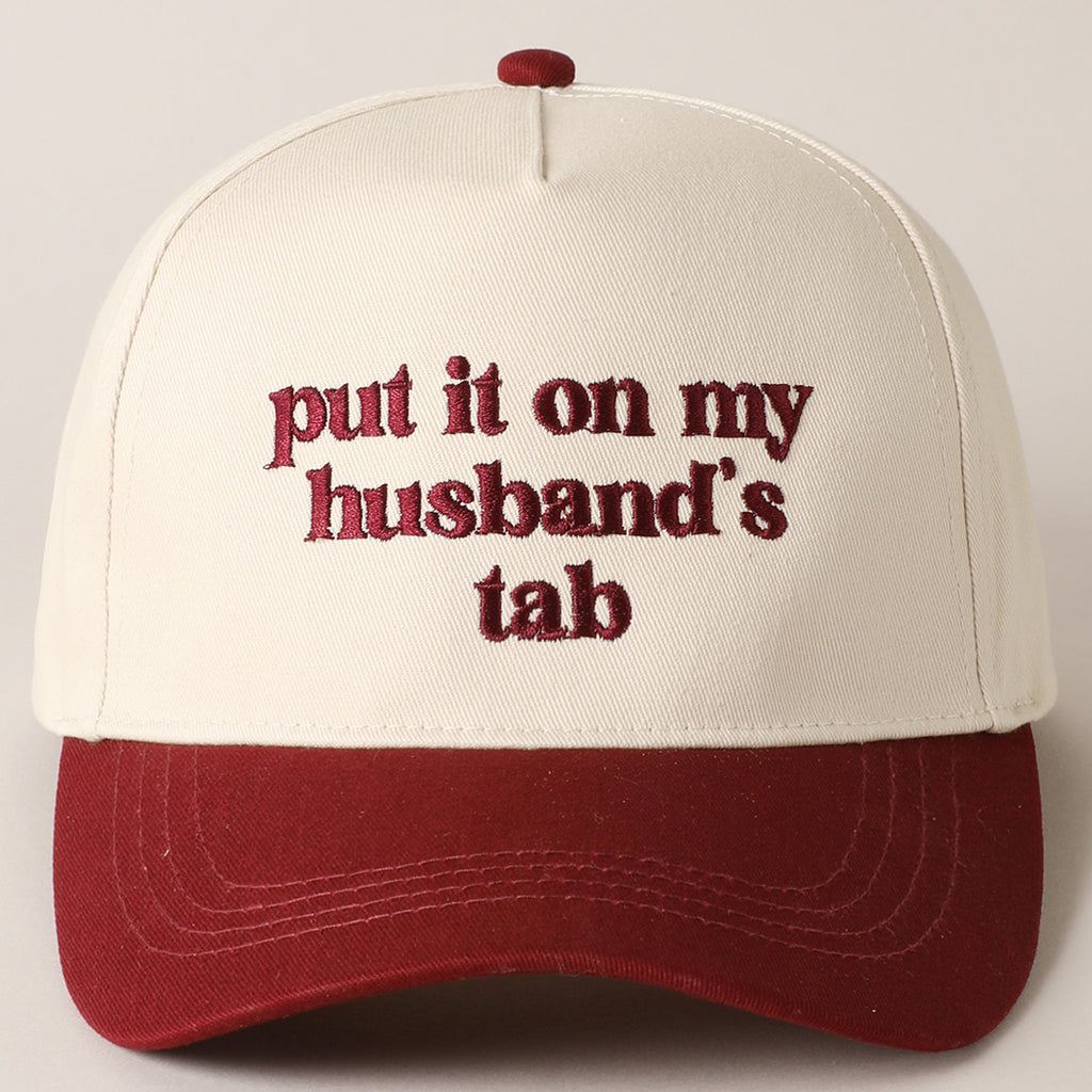 put it on my husband's tab trucker hat