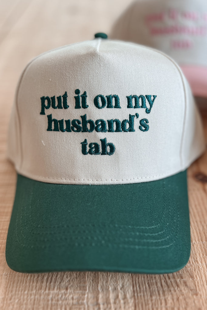 put it on my husband's tab trucker hat