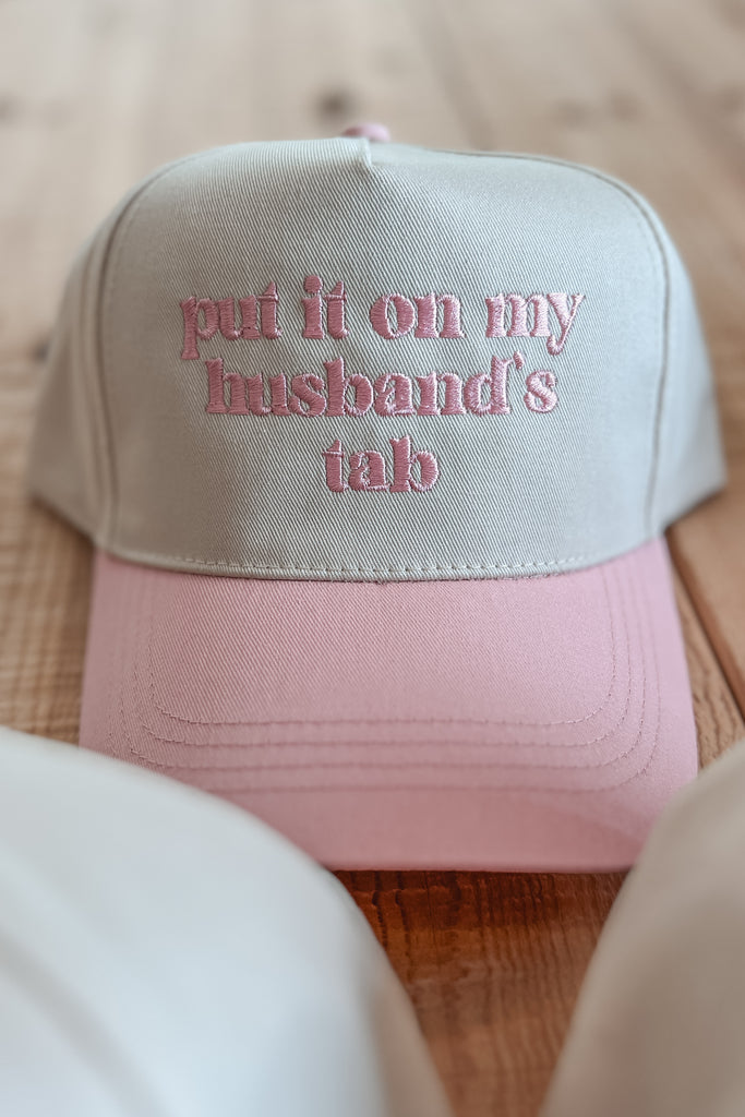 put it on my husband's tab trucker hat