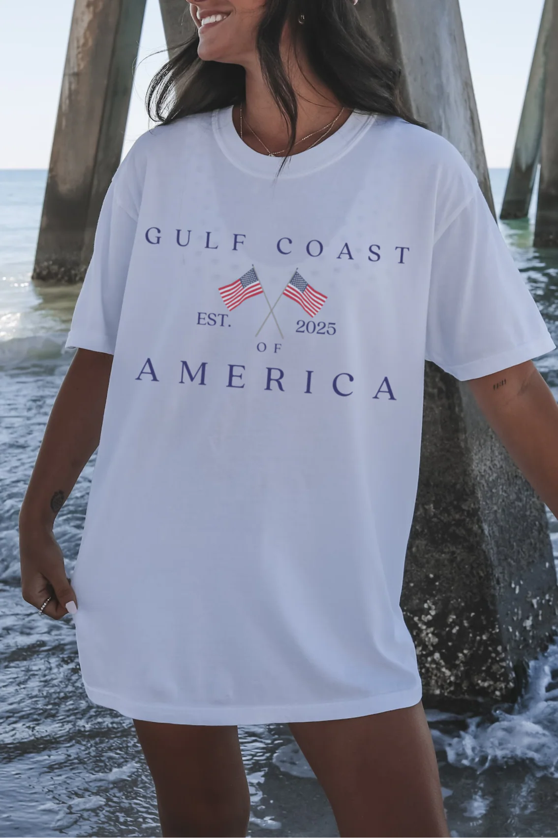Gulf Coast Of America T-Shirt Florida Beach Vacay Unisex Comfort
