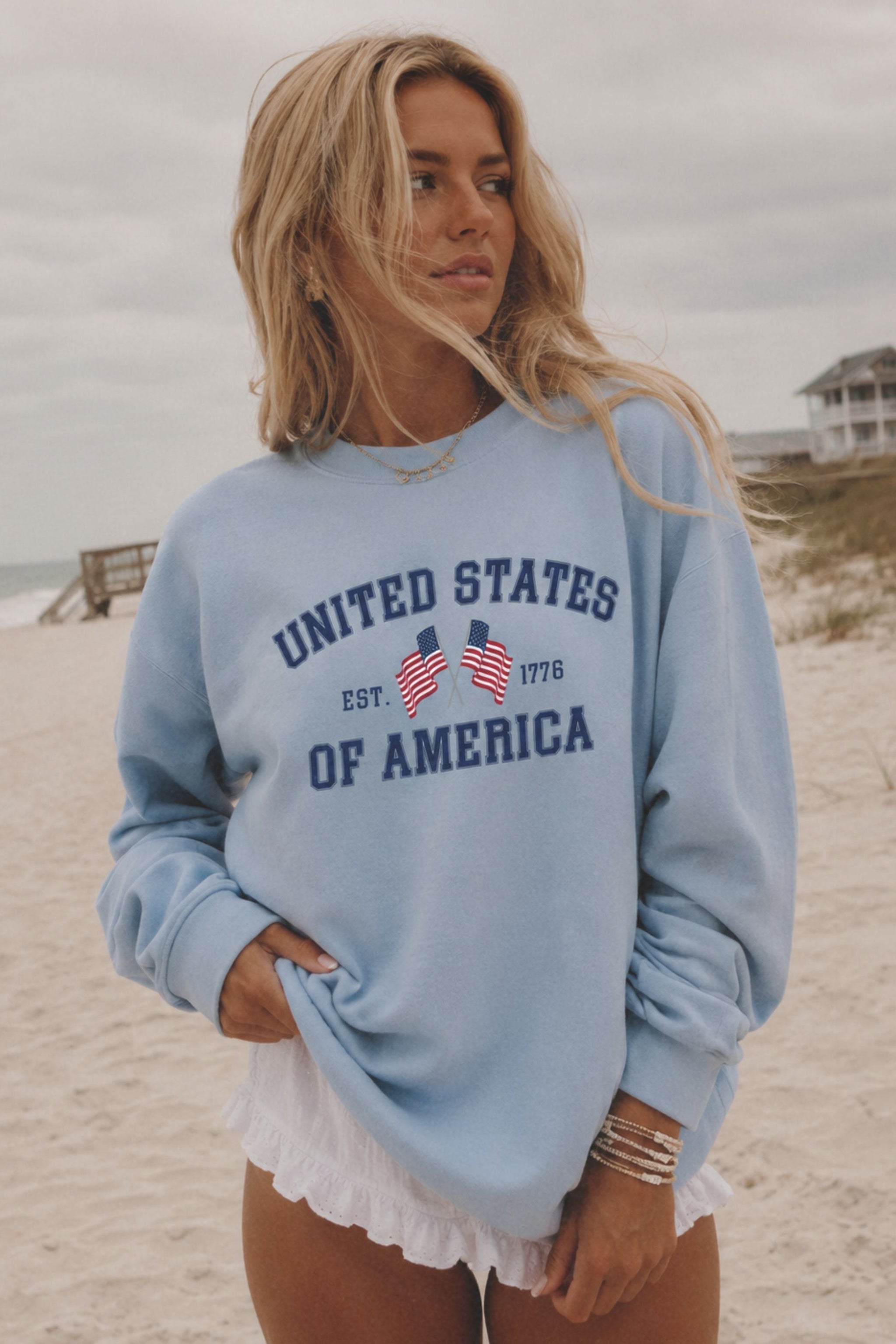United States of America Vintage Americana Sweatshirt – Amazing Lace