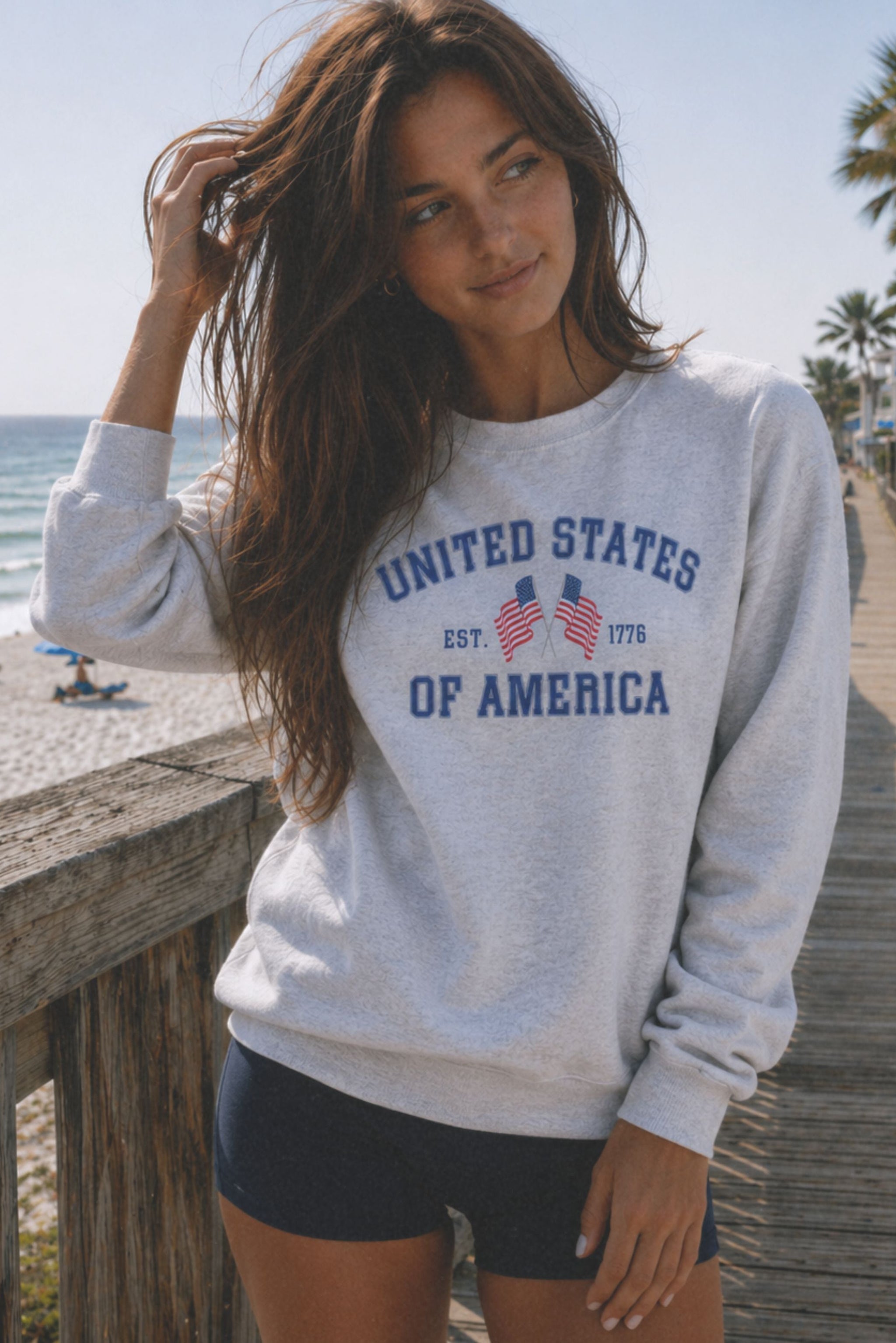 United States of America Vintage Americana Sweatshirt – Amazing Lace