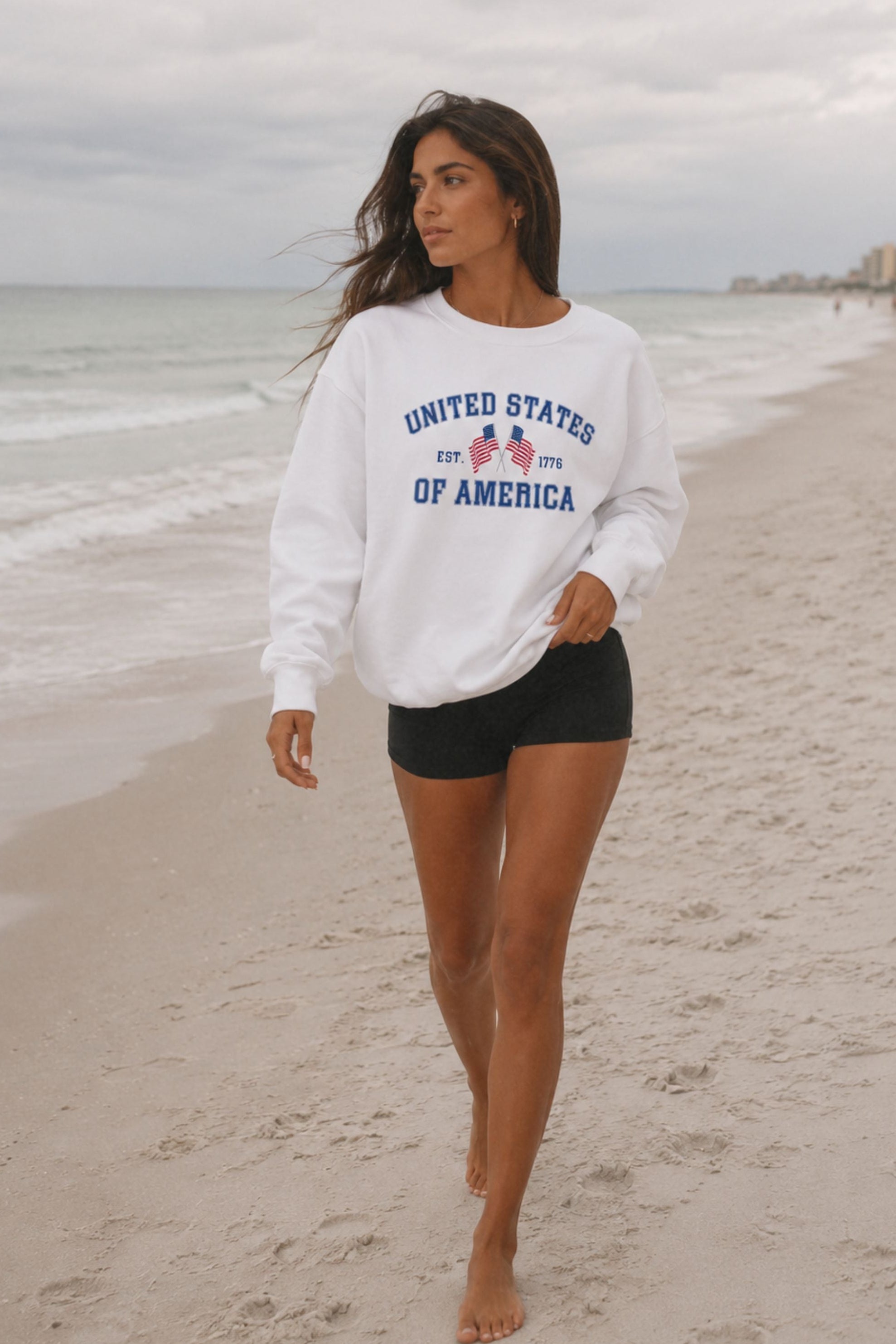 ドゥーズィエムクラス　AMERICANA　AMRCN STATE SWEAT United States of America Vintage Americana Sweatshirt – Amazing Lace