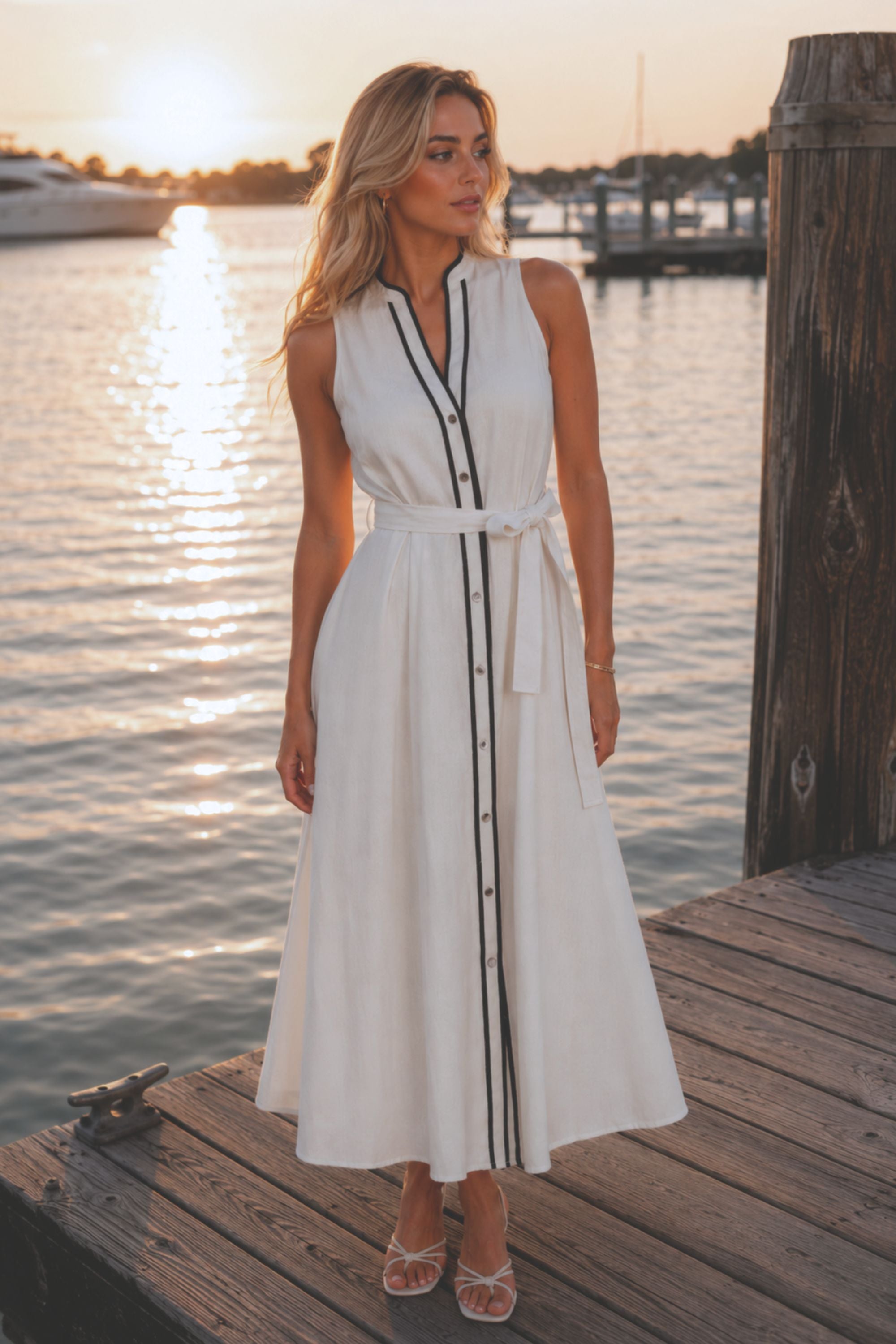 Harbor Lights Contrast Trim Maxi Dress – Amazing Lace Harbor Lights Contrast Trim Maxi Dress – Amazing Lace