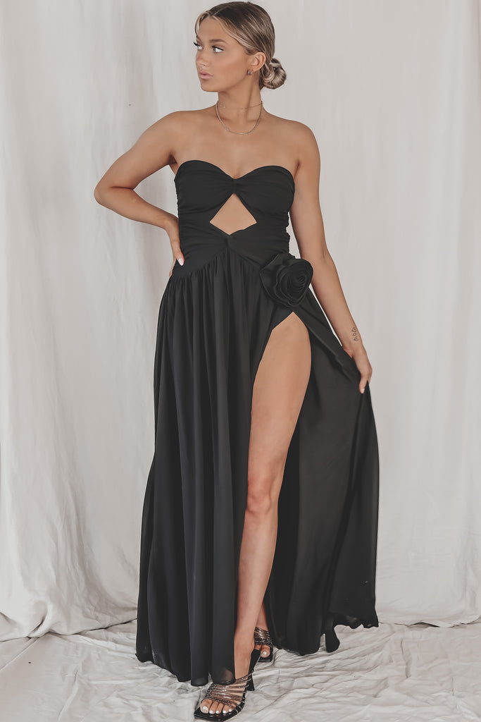 DANCE QUEEN 683 Black net ruffle lace sling